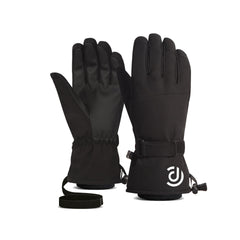 Skihandschuhe Männer und Frauen Winter Weiß Warm Radfahren Sport Touchscreen Fünf Finger