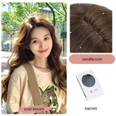 Perücke Natürliches langes lockiges Haar Big Wave Acht-Charakter Pony Perücke