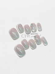 Wassermelonen-Nagelaufkleber mit Farbverlauf