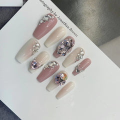 Pistola pulverizadora de uñas ligera y de lujo para usar con uñas y bolas de diamantes de imitación