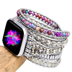 Uhrenarmband aus Naturstein „Purple Emperor Stone“