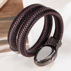 Snake Watch Quartz Watch Diamond Leather Strap