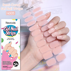 Pegatinas de gel para uñas de estilo japonés, semicurables, gel francés