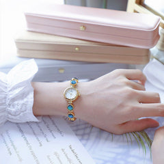 Glow Grobe Stein INS Malachit Bunte Uhr