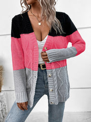 Cárdigan de punto trenzado