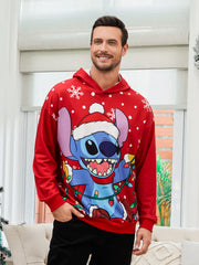 Passendes Familien-Kapuzenpullover-Set mit Cartoon-Print