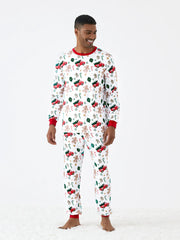 Conjunto familiar a juego con estampado de árbol de Navidad