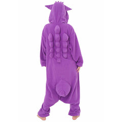 Gengar Cartoon inspiriertes Fleece-Onesie-Kostüm