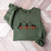 Halloween Schwarzes Katzen-Sweatshirt