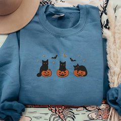 Halloween Schwarzes Katzen-Sweatshirt