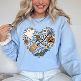 Sweatshirt mit Halloween-Boo-Print