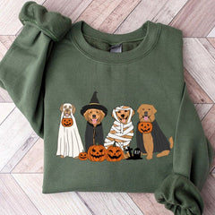 Sweatshirt mit Halloween-Hunde-Print
