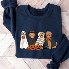 Sweatshirt mit Halloween-Hunde-Print
