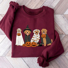 Sweatshirt mit Halloween-Hunde-Print