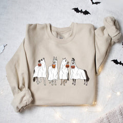 Sweatshirt mit Halloween-Pferde-Print