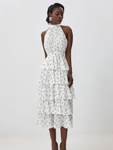 Sleeveless Hollow Floral Layered Cake Dress