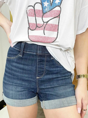 Judy Blue – Jegging-Shorts aus Denim zum Überziehen