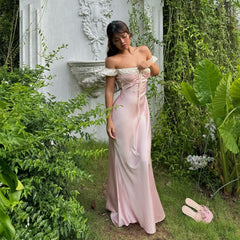 Tie-Up Puff Sleeve Waist Mi xiDress