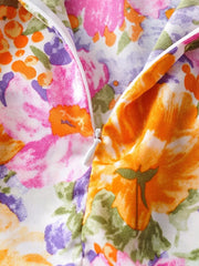 Tiered Ruffle Vibrant Floral Dress