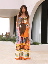 V-Neck Strappy Jumpsuit Straight-Leg Pants