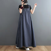 Pause The Moment – Latzkleid aus Denim mit Rundhalsausschnitt