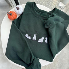 Retro Katzen Halloween Sweatshirt