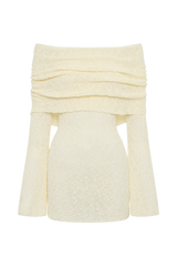 Sheer Ruched Mini Dress