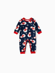 Snowman And Letter Print Family Matching Set