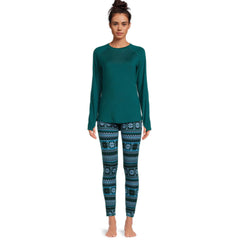 Zweiteiliges Thermo-Strickset mit Pullover-Oberteil und Leggings