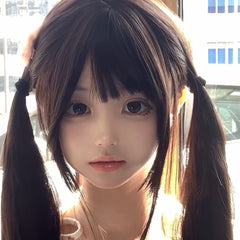 Peluca femenina natural de cabeza completa, estilo peluca esponjosa, cabello largo y liso