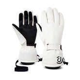 Skihandschuhe Männer und Frauen Winter Weiß Warm Radfahren Sport Touchscreen Fünf Finger