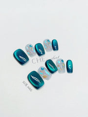 Pegatina para uñas con acabado blanco