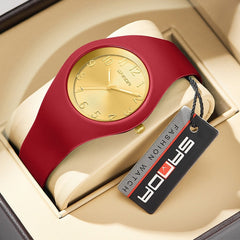 Dünne und leichte wasserdichte elektronische Uhr mit Silikonarmband für Studenten