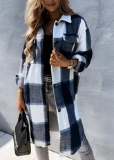 Camisa de manga larga con estampado a cuadros