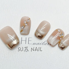 Handgetragene Rüstung Französisches Katzenauge Strass Weiß