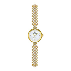 Mermaid Light Luxury Diamond Kleine Gold- und Silberkettenuhr