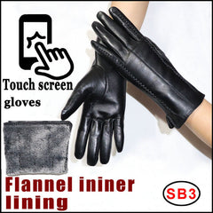 Schaffellhandschuhe Winter Wärme Plus Samt Kurz Thi