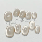 Armadura de ojo de gato de color sólido hecha a mano