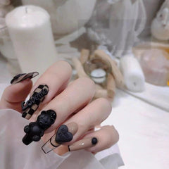 Tablero de ajedrez con letras de corazón de oso pintadas a mano con armadura extraíble