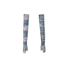 Bedruckte Vintage-Sonnenschutz-Mesh-Plissee-Ärmel