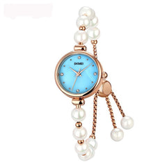 Fashionable All-match Elegant Quartz Watch Pearl Natural Stone Strap Bracelet Watch