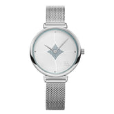 Simple Steel Mesh Two-Needle Watch