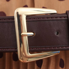 Polka Dot Belted Midi Dress