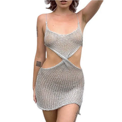 Halter Cutout Knitted Dress
