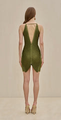 Tassel-Necked Backless Dress
