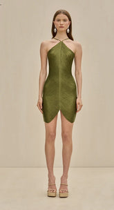 Tassel-Necked Backless Dress