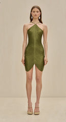 Tassel-Necked Backless Dress