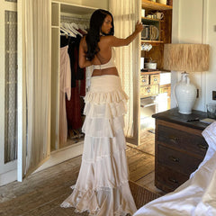 Halter Neck Open Back Hhiffon Suit