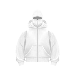 Winddichte Outdoorjacke mit verstellbarer Sturmhaube und Reißverschlusstaschen