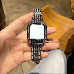 Correa de reloj de metal con tres cuentas y paso completo